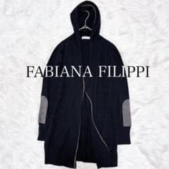 ファビアナフィリッピ フード ニット ウール シルク混 カシミヤ混 XL