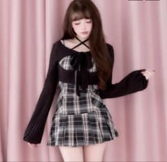 BunnyLis リボンファーボレロ×チェックミニワンピ - メルカリ