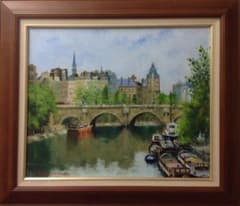 絵画 梅沢民雄 肉筆油絵 風景画 水辺 パリ セーヌ河 - メルカリ