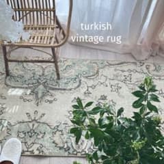 超ロング71×283 ペパーミント ベージュ ランナー トルコヴィンテージ
