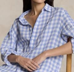 新作 現行モデル ポロラルフローレン ワイドクロップド ギンガム