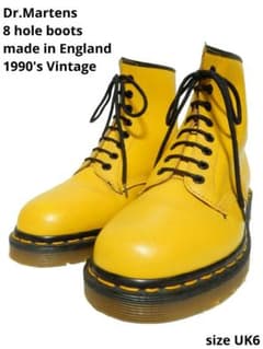 レアカラーイエロー！極上美品！英国製！ドクターマーチン8ホールUK6
