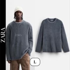 ZARA ザラ リブ編みテクスチャーセーター L - メルカリ