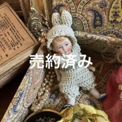 ドイツアンティーク ビスクドール ミニョネット ウサギ耳 - メルカリ
