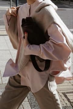 MACHATT マチャット スタンドカラーオーバーシャツ ピンク - メルカリ