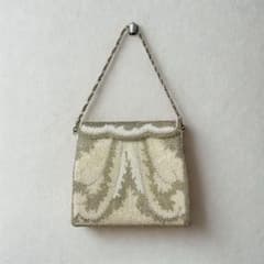 ヴィンテージ 総ビーズバッグ 和装バッグ パーティー ゴールド