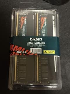 新品未開封 DDR4 KOWIN DU320 UDIMM 32GB 16GB×2 - メルカリ