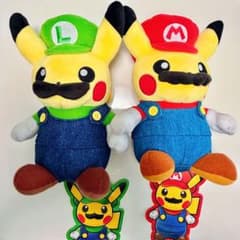 マリオピカチュウ ルイージピカチュウ ぬいぐるみ ポケモン - メルカリ