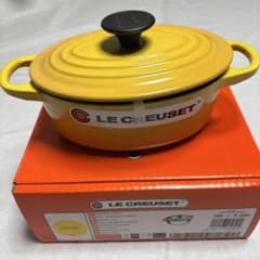 未使用】ル・クルーゼ ココット オーバル 17cm イエロー - メルカリ
