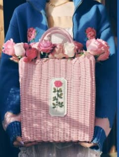 新品タグ付き】ルルメリー × ビームス 手刺繍のかごバッグ (大) - メルカリ