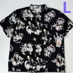 ディズニーヴィランズ アロハシャツ 半袖 Lサイズ 香港ディズニー