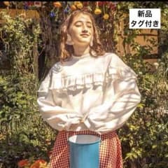 新品 poppy tokyo コットンレースフリルスウェット あさぎーにょ