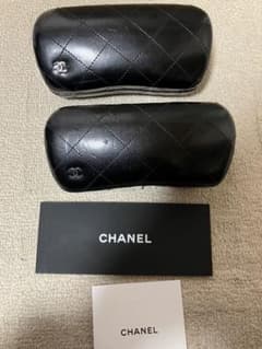 CHANEL サングラスケースメガネケース ブラック キルティング 2個