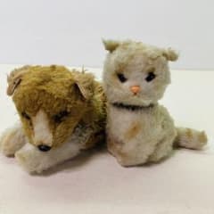 昭和レトロ】三英貿易株式会社 ぬいぐるみの三英 イヌ ネコ 2体セット