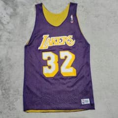 NBA レイカーズ 32番 マジックジョンソン ユニフォーム Sand-Knit