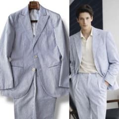 CARUSO カルーゾ シアサッカー セットアップ スーツ 46 M〜L - メルカリ