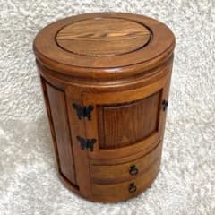 李朝家具✨丸型スツール 小物入れ テーブル アンティーク レトロ 椅子