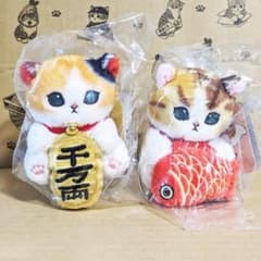 mofusand にゃんこが見守るデスクトップひっかけぬいぐるみめで鯛 招福