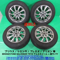 プリウス 185/65R15 2024年バリ山夏タイヤ プレミオ シエンタ - メルカリ