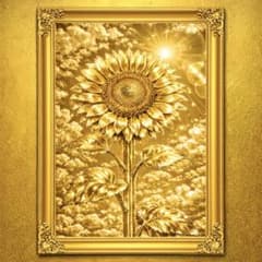 黄金向日葵財照 ひまわり 金運特化 開運絵画 アート 風水 - メルカリ