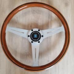 NARDI☆ナルディクラシックVITEウッドステアリング/シルバースポーク