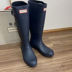 ハンター オリジナル トール レインブーツ ネイビー 24.0cm UK5 - メルカリ