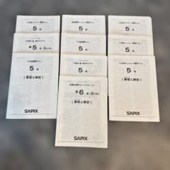 SAPIX 5年 1年分 組分け・マンスリー・SO10回分 原本 - メルカリ