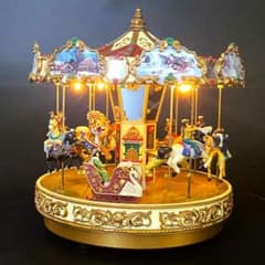美品】ミスタークリスマス☆メリーゴーランド☆オルゴール☆カルーセル