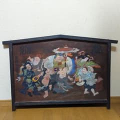 木製看板 七福神 木製 アンティーク 骨董品 - メルカリ