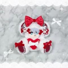 おすわりぬい服 着ぐるみ くま 赤 白 ハート 10cm 11cm 12cm - メルカリ