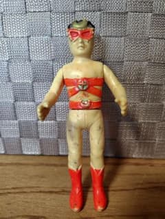 超希少】（無版権）昭和レトロ ソフビ人形 レインボーマン ダッシュ1