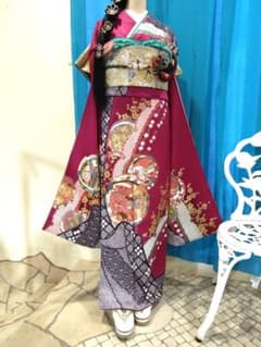 振袖フルセット、正絹振袖、成人式、重ね衿、帯揚げ帯締め、西陣袋帯