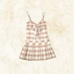 LIZLISA ハートエプロンジャンスカセットアップ グレー 地雷系 地雷