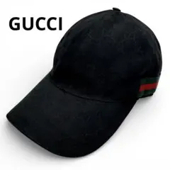 美品］Gucci ブラック GGパターン キャップ - メルカリ