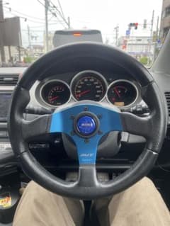 MOMO RACE ステアリング メタリックブルー φ32