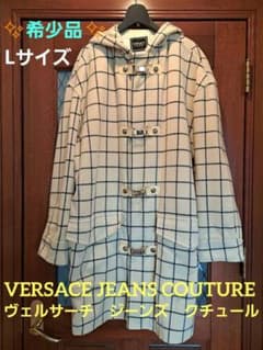 ✨VERSACE JEANS COUTURE✨ チェック柄ダッフルコートLサイズ