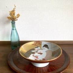 NA3347 九谷焼 名品 明治九谷伝説名工 相川雪花作 鳳凰文花瓶