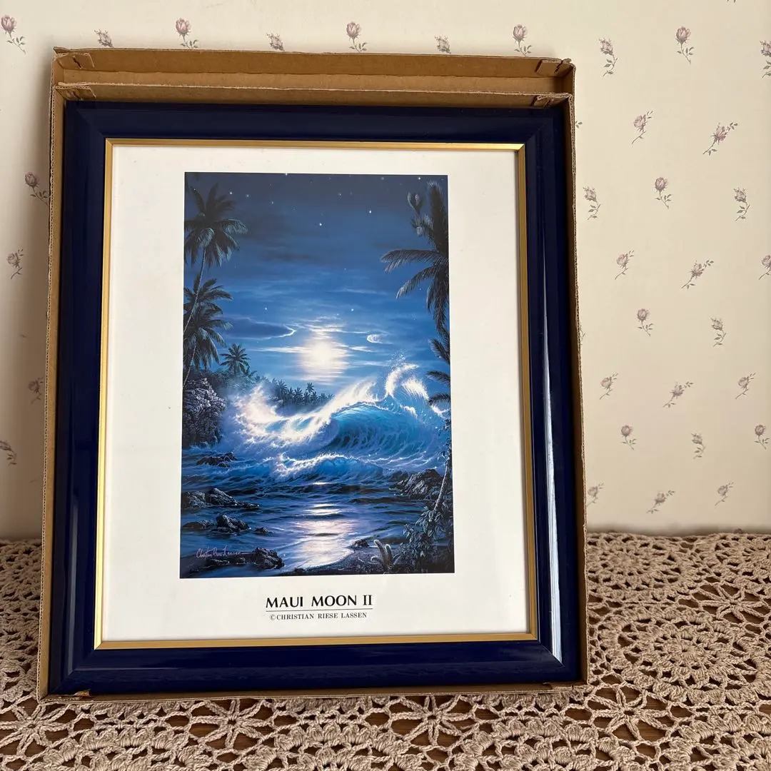 クリスチャンリースラッセン【保証書あり100万円の絵画】マウイムーンⅡ