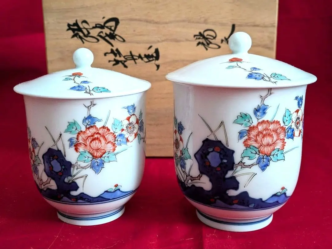 11代柿右衛門登録申請許可収得記念 工芸技術保存指定品八角色絵銘々皿