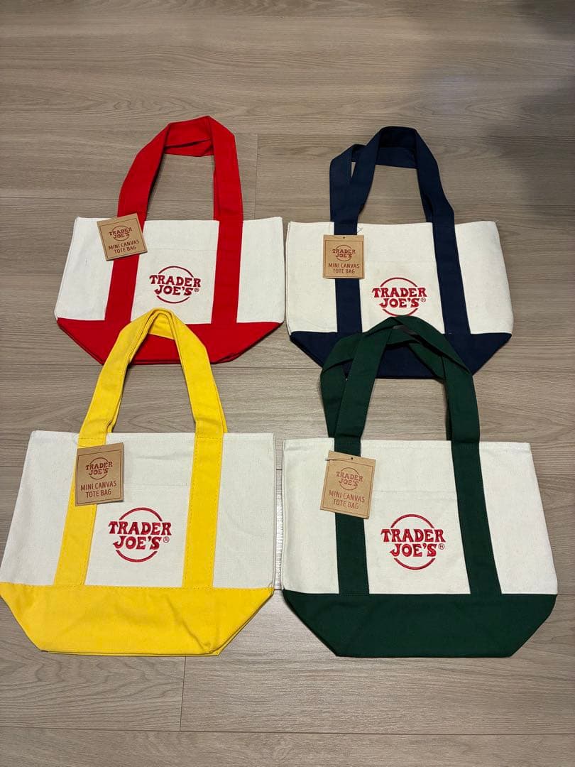 TRADER JOE'S ミニキャンバストートバッグ 4色セット - メルカリ