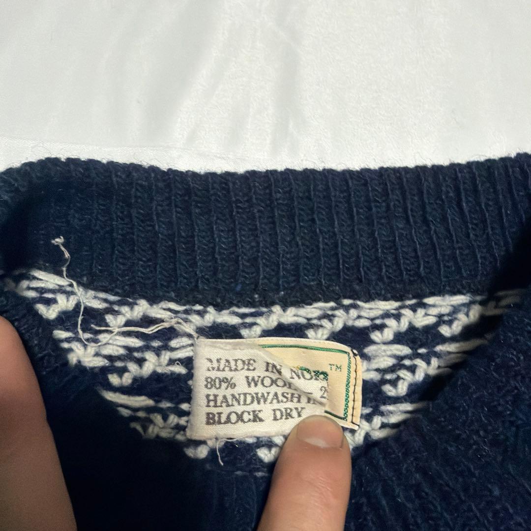 か*ん様 80s L.L.Bean BIRDS EYE Wool Sweater