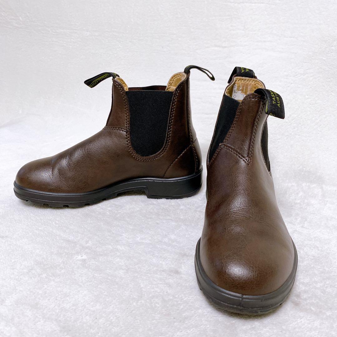 美品　ブランドストーン　サイドゴアブーツ　ブラウン　UK4　23.5cm　茶色