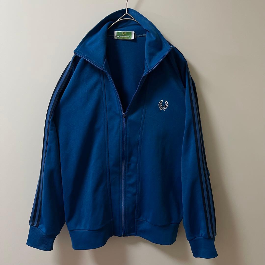 80sM】フレッドペリー刺繍トラックジャケットFred古着ジャージトップ