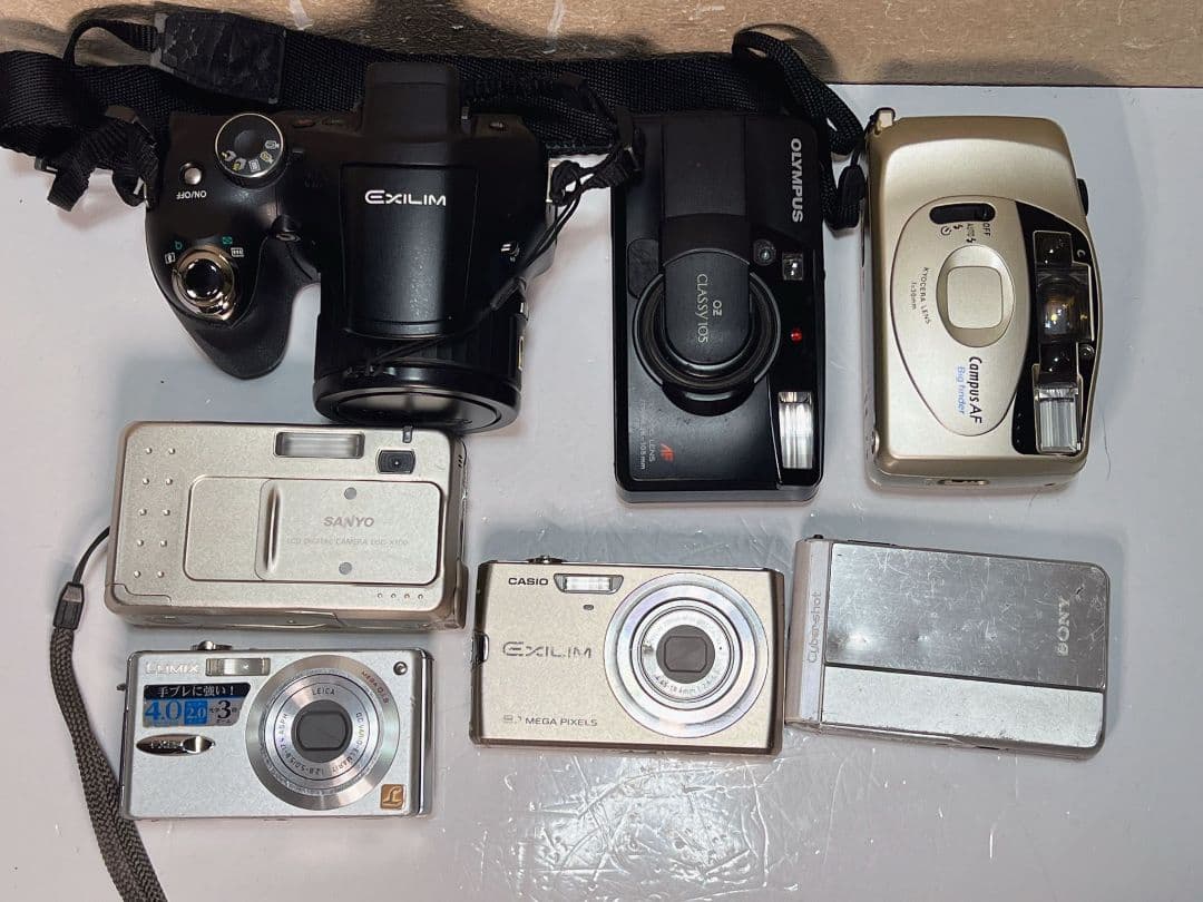 コンパクトデジタルカメラとフィルムカメラ7台セット、ジャンク フィルムカメラ 7台セット [ ジャンク ] - メルカリ