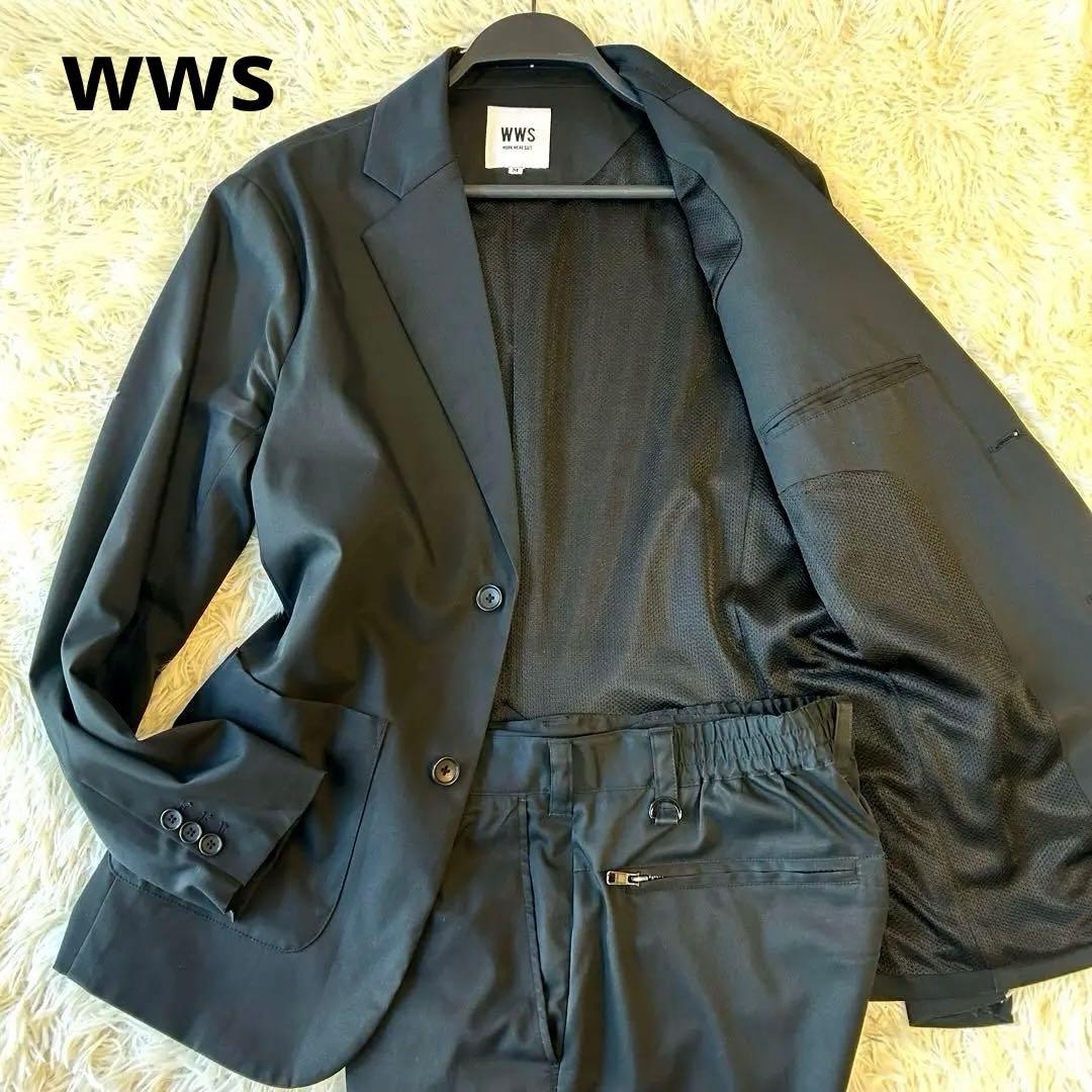 WWS ワークウェアスーツセットアップスーツ　ストレッチ　洗える　撥水 楽天市場】テーラードライトジャケット WWS 洗える 速乾 撥水