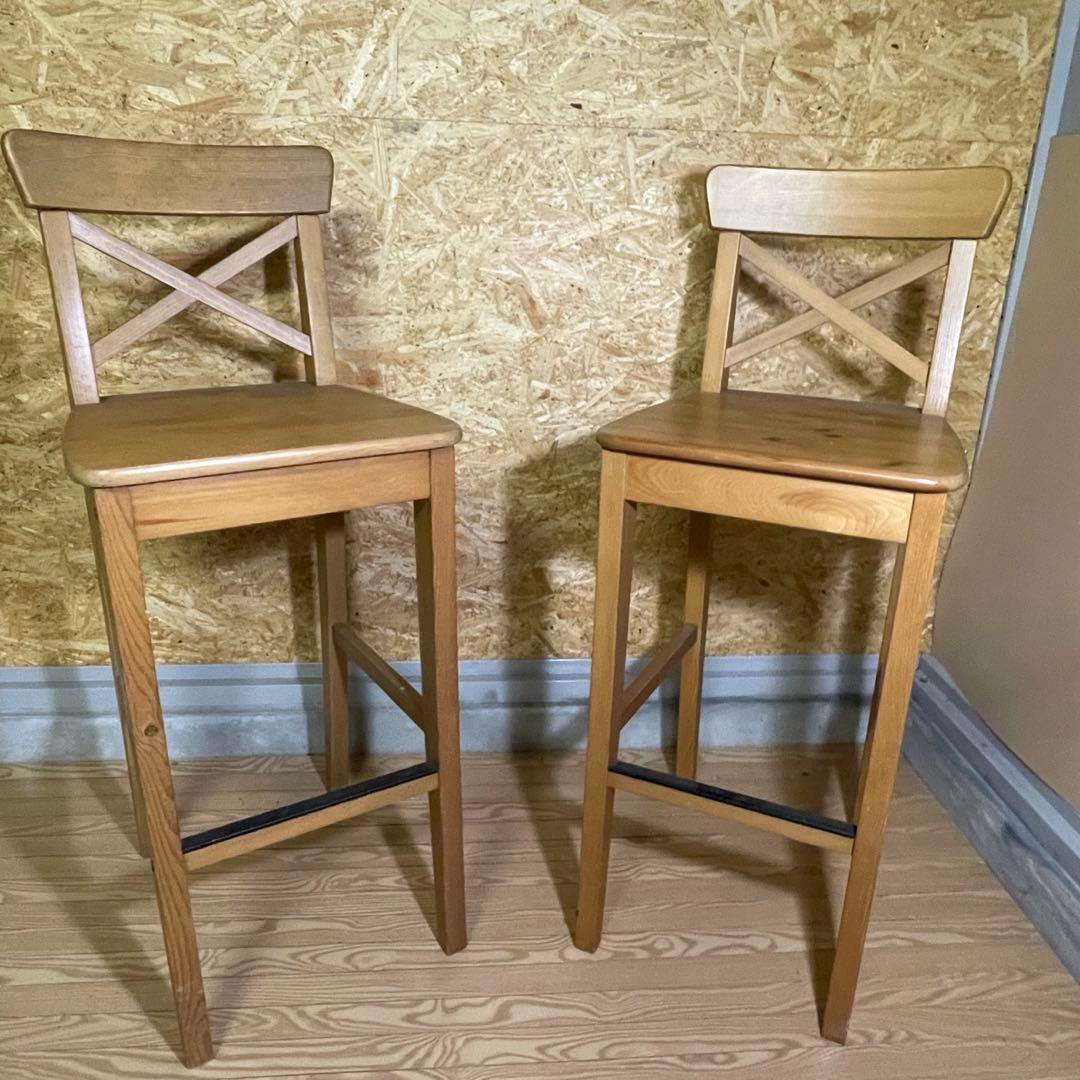 IKEA カウンターチェア2脚セット