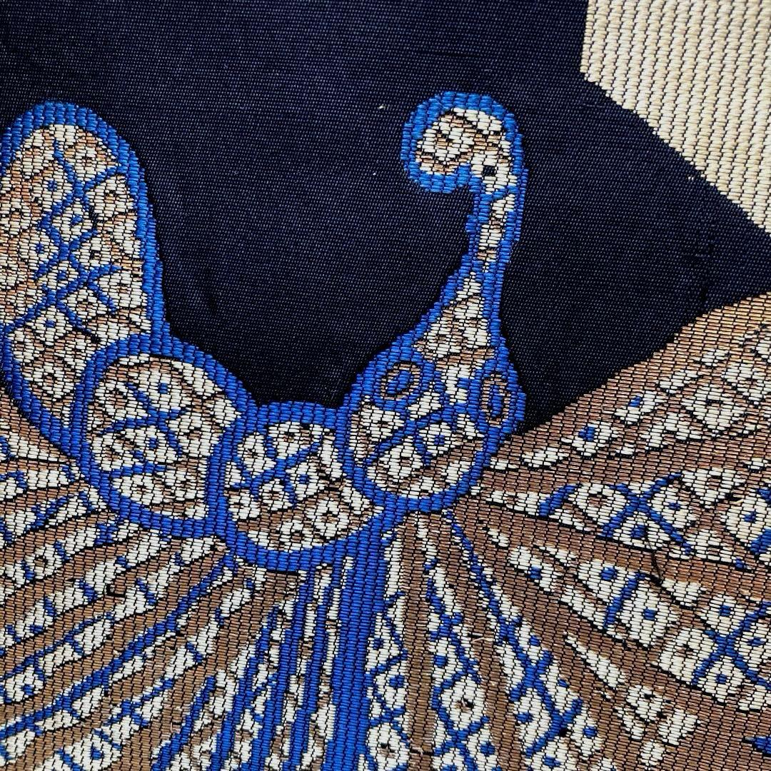 アンティーク京袋帯　蝶々の織り出し　大正ロマン　上質　正絹　No.2-26