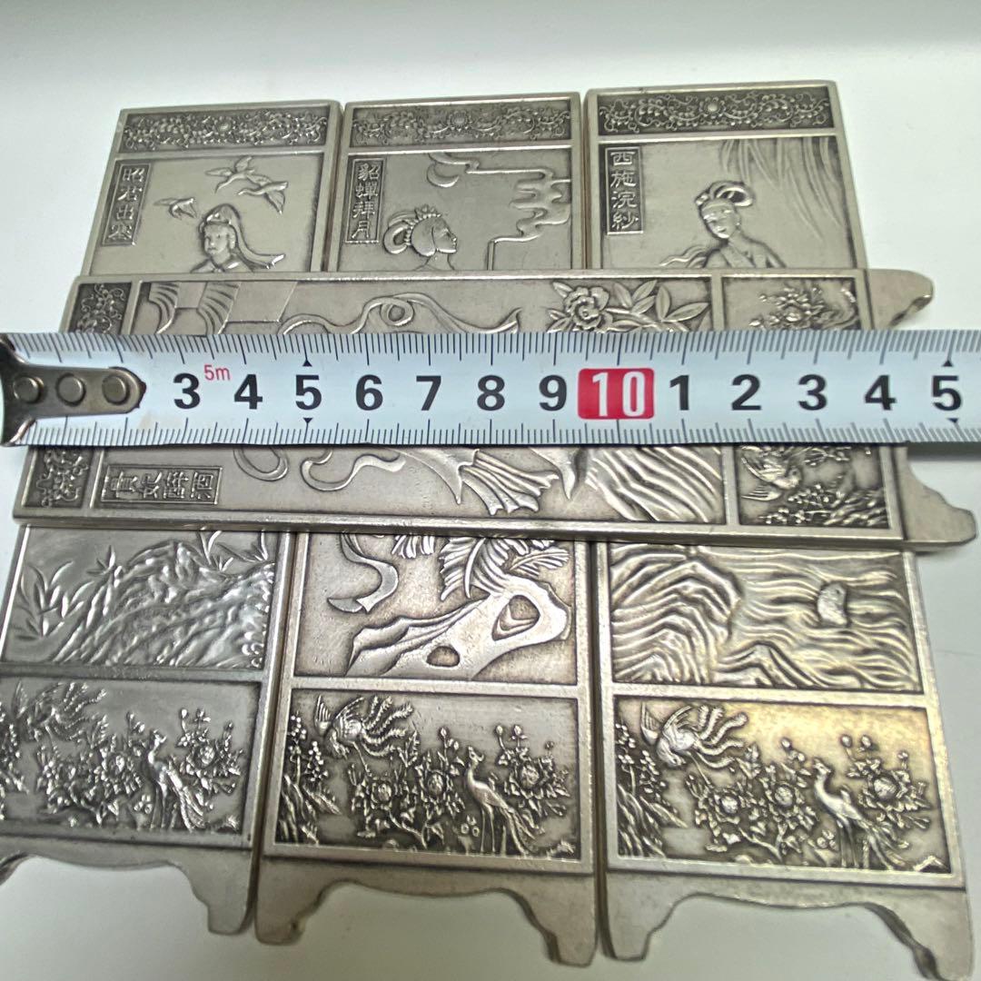 li sa様 専用 縁起物 文房具 時代物 四大美人 文鎮 浮き彫り 極細工