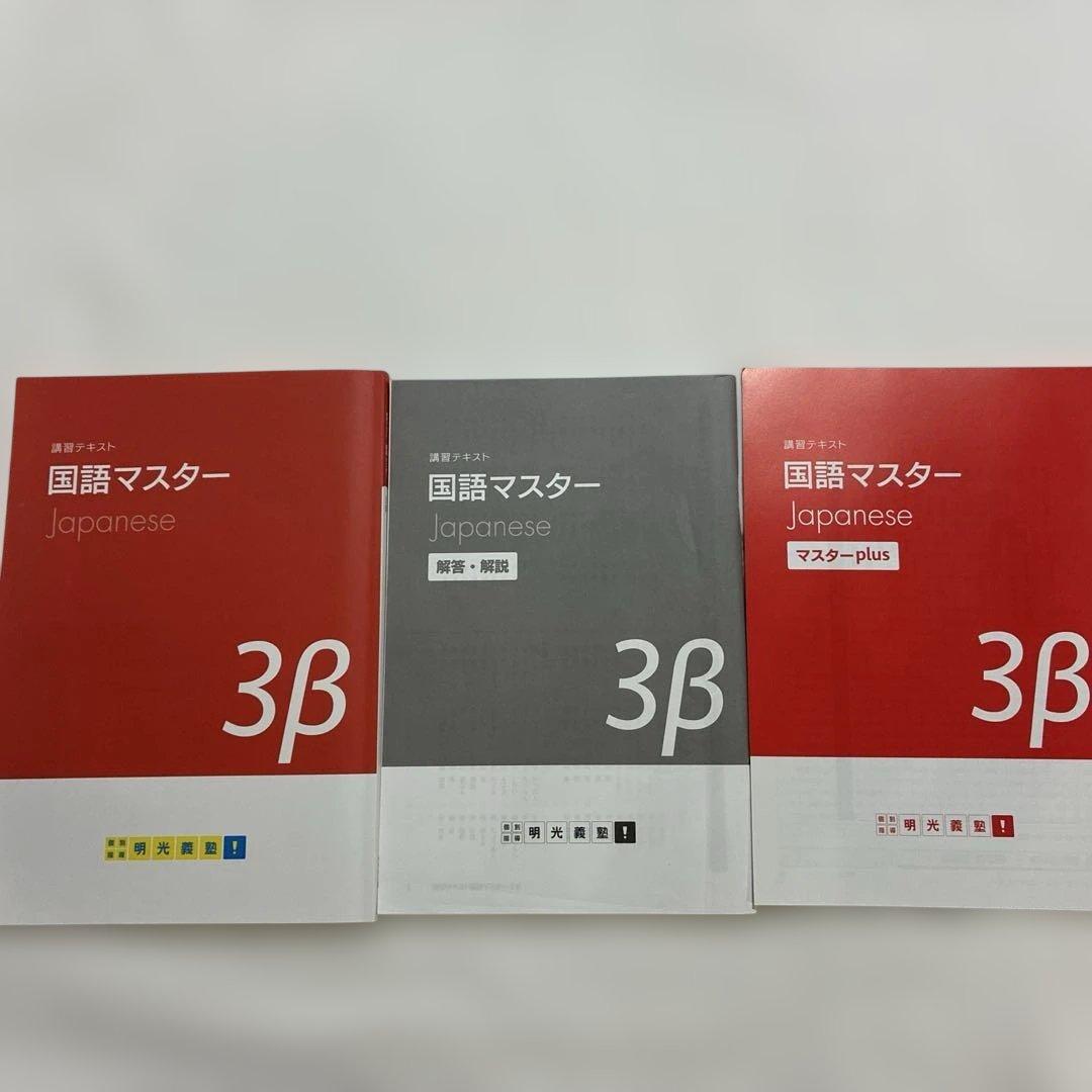 高校受験対策 明光義塾 中学5教科講習テキスト マスター 3β 国数理社英