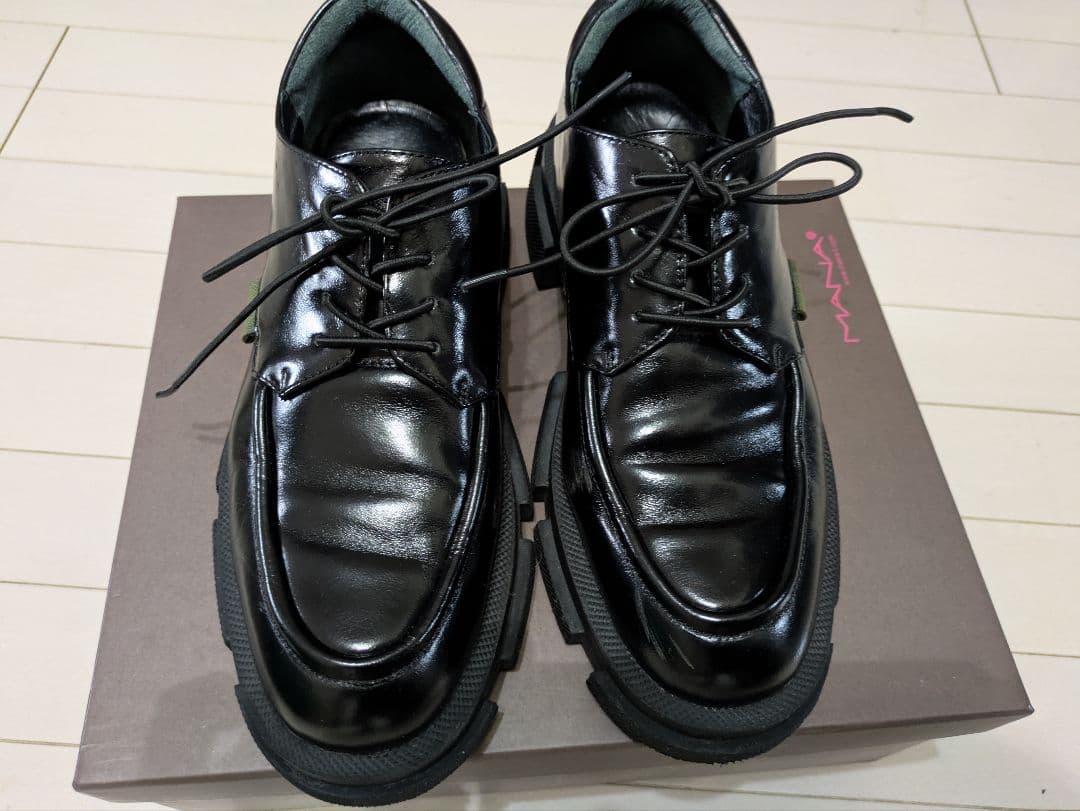 MANAブラックレザー ローファー マナ MANA ローファー （BL） - ファッション通販 d fashion